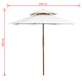 Parasol Cream White Polyester cover Large Adjustable Armrests 42964