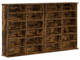 CD Cabinet 2 pcs Smoked Oak 60 x 17 x 92 cm Engineered Wood 8012739