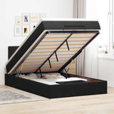 Ottoman Bed with Mattress & LEDs Black 120x200cm Velvet 3312616