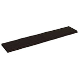 Table Top Dark Brown 200x40x cm Treated Solid Wood Live Edge 364047