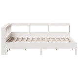 Bookcase Bed without Mattress White 120x190 cm Solid Wood Pine 3324440