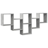 Wall Shelf Concrete Grey 159x18x66 cm Engineered Wood 853302