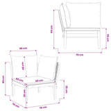 Garden Corner Sofa with Cushions Solid Acacia Wood & Rope 42022062