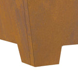 Fire Pit Brown 80 x 80 x 40 cm Weathering Steel 858969