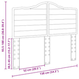 Headboard Gloss White Engineered wood 888016