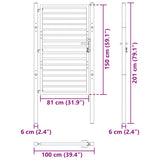Garden Gate Lockable Black 100x150 cm Aluminium 42004148