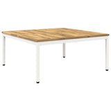 Coffee Table White 100 x 100.5 x 45 cm Solid Acacia Wood 901745