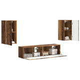 TV Cabinet Set 4 pcs Old Wood Engineered Wood 3409157