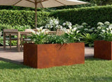 Garden Planter Rusty 100 x 50 x 50 cm Weathering Steel 8005286