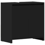 Bathroom Cabinet Black 60x33x61 cm Engineered Wood 802643