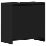 Bathroom Cabinet Black 60x33x61 cm Engineered Wood 802643