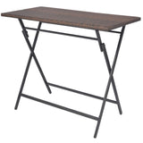 7 Piece Folding Outdoor Dining Set Steel Poly Rattan Brown 42877