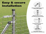 Fence Post with Concrete Base 26 pcs Silver Powder-Coated Steel 3350259