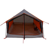 Camping Tent 2-Person Grey and Orange Waterproof 94361