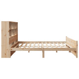 Bookcase Bed without Mattress 200x200cm Solid Wood Pine 3322479