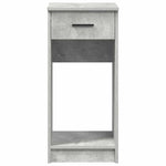 ZNTS Computer Tower Stand with Drawer Concrete Grey 35x45x77 cm 858743