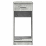 ZNTS Computer Tower Stand with Drawer Concrete Grey 35x45x77 cm 858743