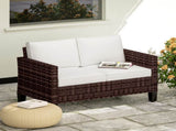 Two-Seater Rattan Outdoor Sofa - Brown T3398P328397