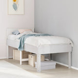 Bed Frame without Mattress White 90x200 cm Solid Wood Pine 855739
