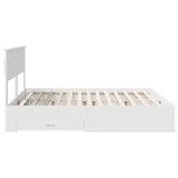 Bed Frame with Headboard White 180 x 200 cm Engineered Wood 3409958