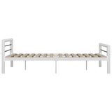 Bed Frame without Mattress White and Black Metal 140x200 cm 284547