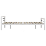 Bed Frame without Mattress White and Black Metal 140x200 cm 284547
