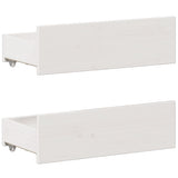 Bed Frame without Mattress with Headboard White 150x200 cm King Size Solid Wood Pine 3308763