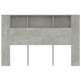 Headboard Cabinet Concrete Grey 160x18.5x104.5 cm 811938