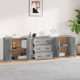 Sideboards 3 pcs Concrete Grey Engineered Wood 3185403
