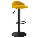 Bar Stools 2 pcs Yellow Velvet 333608