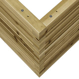 Garden Planter 70x70x68.5 cm Impregnated Wood Pine 3282478