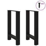 Dining Table Legs Black 2 pcs 50x cm Steel 4013300