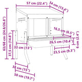 Chicken Nesting Box 2 Compartments with Legs Galvanised Steel 4104895