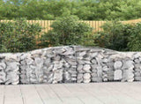 Arched Gabion Baskets 15 pcs 400x50x80/100 cm Galvanised Iron 3146992