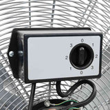 Drum Fan with Wheel Silver 79 x 37 x 82 cm Aluminium 42001424
