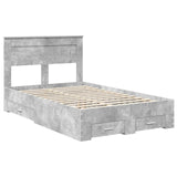 Bed Frame Concrete Grey 120 x 200 cm Engineered Wood 3410014
