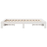 Bed Frame without Mattress White 120x190 cm Small Double Solid Wood Pine 3308751
