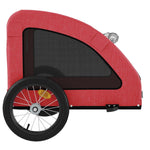 ZNTS Pet Bike Trailer Red Oxford Fabric and Iron 93957