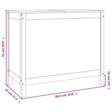 Laundry Box Honey Brown 88.5x44x76 cm Solid Wood Pine 823582