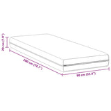 Mattress with Coconut Layer White 90 x 200 cm Pocket Spring 4106429