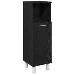 ZNTS Bathroom Furniture Set 4 Pieces Black Oak Engineered Wood Storage 3333047
