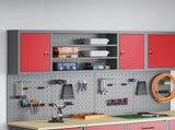 Tool Cabinet with Shelf with Lock Red and Grey 150 x 20 x 55 cm 4103476