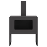 Fire Pit Black 60 x 40 x 96 cm Steel 858934