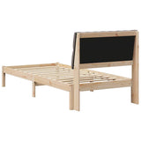 Bed Frame with Upholstered Headboard Brown 90 x 190 cm 878857