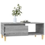 ZNTS Coffee Table Grey Sonoma 90x50x36.5 cm Engineered Wood 821050