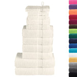 12 Piece Premium Towel Set SOLUND Cream 600 gsm 137584