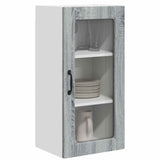 Wall Glass Cabinet LUCCA 2 pcs Grey Sonoma 40 x 31 x 80 cm 884998
