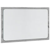 LED Bathroom Mirror Grey Sonoma 60x8.5x38 cm Engineered Wood 834928