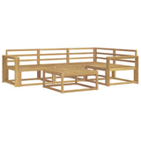 Outdoor Sofa Set 5 pcs White 79 x 79 x 37 cm Solid Acacia Wood 3386413
