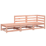 Garden Sofa with Footstool 2-Seater Solid Wood Douglas 837975